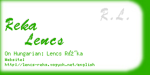 reka lencs business card